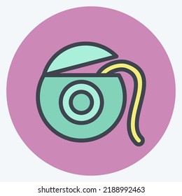 Icon Floos. suitable for medicine symbol. color mate style. simple design editable. design template vector. simple illustration