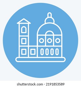 Icon Florence. suitable for education symbol. blue eyes style. simple design editable. design template vector. simple illustration