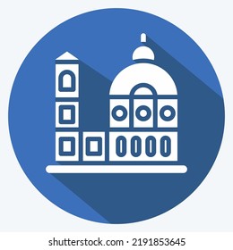 Icon Florence. suitable for education symbol. long shadow style. simple design editable. design template vector. simple illustration