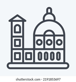 Icon Florence. suitable for education symbol. line style. simple design editable. design template vector. simple illustration