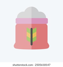 Icon Flour. related to Breakfast symbol. flat style. simple illustration