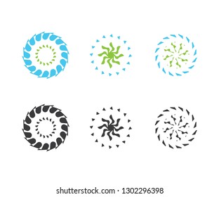 Icon flower abstract circle symbol