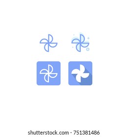 icon Flower blue vector on white background. logo. web. Symbols. design.  illustration. nature