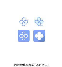 icon Flower blue vector on white background. logo. web. Symbols. design.  illustration. nature