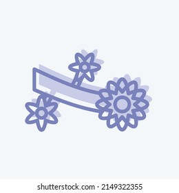 Rama de flor de iconos. adecuado para el símbolo Spring. estilo de dos tonos. diseño simple editable. vector de plantilla de diseño. ilustración de símbolo simple