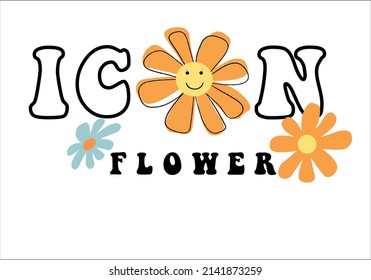 icon flower daisy design vector