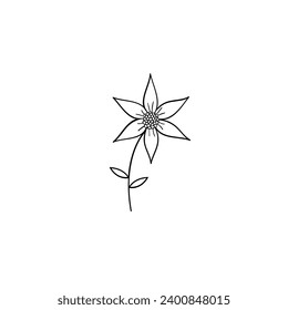 Icon flower. Editable vector pictograms isolated on a white background. Trendy outline symbols for mobile apps and website design. Premium pack
