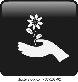 Similar Images, Stock Photos & Vectors of icon of the flower in the