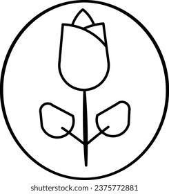 Icon of a flower inside a circle