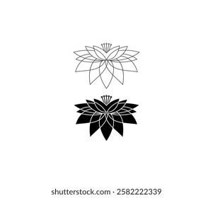 Icon of flower, logo template