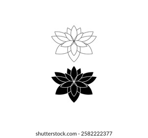 Icon of flower, logo template