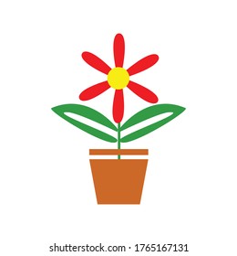 icon flower pot vector illustration