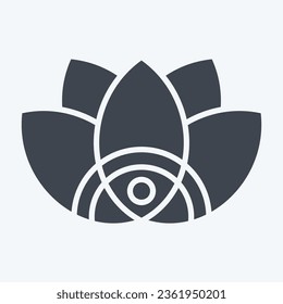 Icon Flower. related to Indigenous People symbol. glyph style. simple design editable. simple illustration