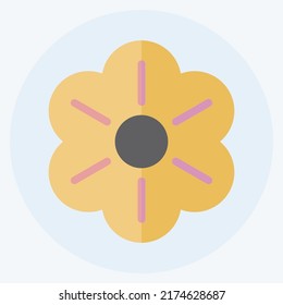 Icon Flower. suitable for garden symbol. flat style. simple design editable. design template vector. simple symbol illustration