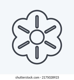 Icon Flower. suitable for garden symbol. line style. simple design editable. design template vector. simple symbol illustration