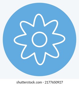 Flor de iconos. adecuado para el símbolo Spa. estilo ojos azules. diseño simple editable. vector de plantilla de diseño. ilustración de símbolo simple
