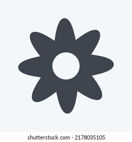 Icon Flower. suitable for Spa symbol. glyph style. simple design editable. design template vector. simple symbol illustration