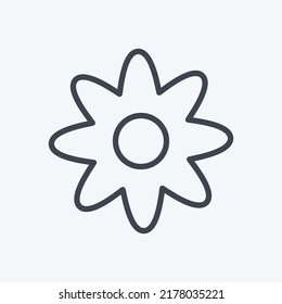 Icon Flower. suitable for Spa symbol. line style. simple design editable. design template vector. simple symbol illustration