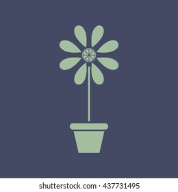 Icon of Flower vase. Eps-10.
