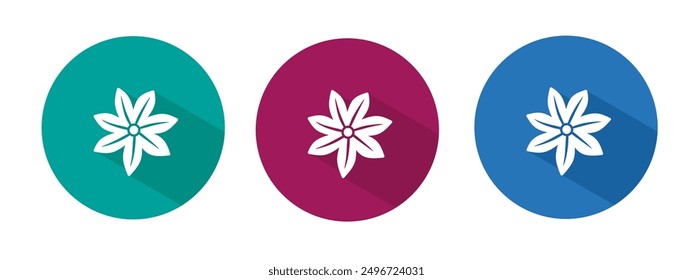 Icon for flower vector illustration in flat.