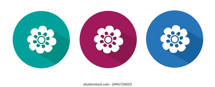 Icono para Ilustración vectorial de flores en plano.