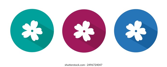 Icon for flower vector illustration in flat.