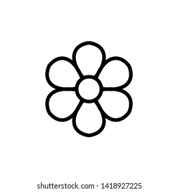 Icon of flower. Vector pictogram isolated trendy symbol for mobile apps and website design.