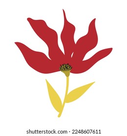 An icon of flowering plant flat design 