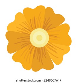 Un icono del diseño plano de la planta floreciente 