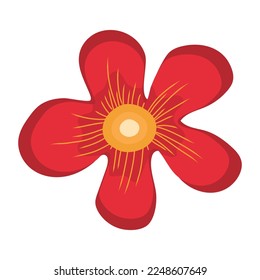 Un icono del diseño plano de la planta floreciente 