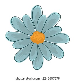 Un icono del diseño plano de la planta floreciente 