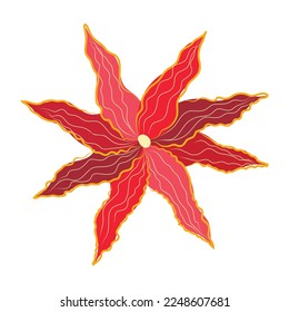 Un icono del diseño plano de la planta floreciente 