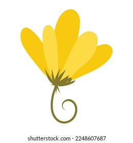 Un icono del diseño plano de la planta floreciente 