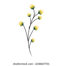Un icono del diseño plano de la planta floreciente 