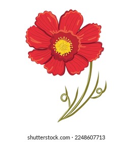 An icon of flowering plant flat design 