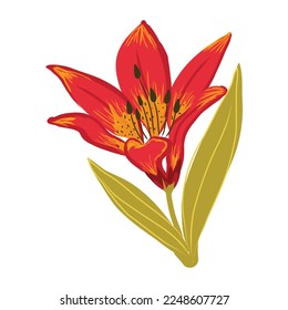 An icon of flowering plant flat design 