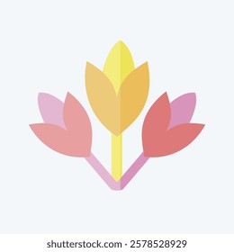Icon Flowers. related to Summer symbol. flat style. design editable