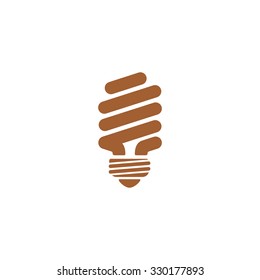 Icon Fluorescent Light Bulb.