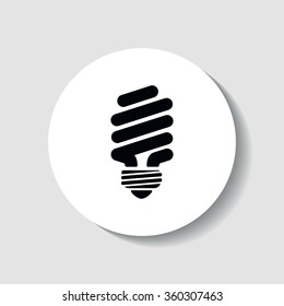 Icon Fluorescent Light Bulb.