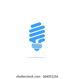 Icon Fluorescent Light Bulb.