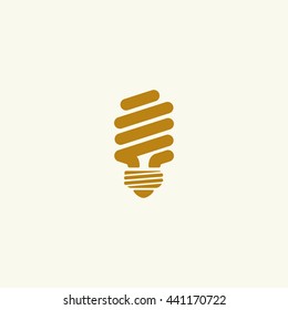 Icon Fluorescent Light Bulb.