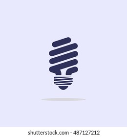 Icon Fluorescent Light Bulb.