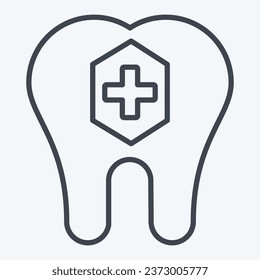 Icon Fluoride. related to Dentist symbol. line style. simple design editable. simple illustration