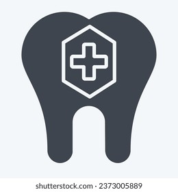 Icon Fluoride. related to Dentist symbol. glyph style. simple design editable. simple illustration