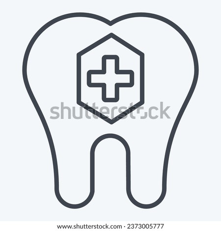 Icon Fluoride. related to Dentist symbol. line style. simple design editable. simple illustration