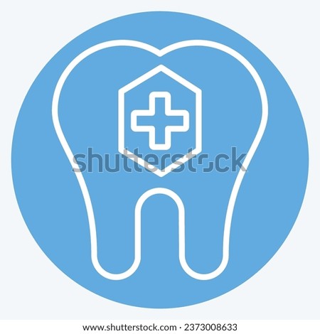 Icon Fluoride. related to Dentist symbol. blue eyes style. simple design editable. simple illustration