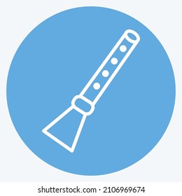 Icon Flute - Blue Eyes Style - Simple illustration, Good for Prints , Announcements, Etc