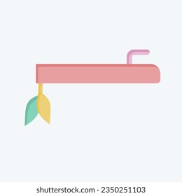 Icon Flute. related to American Indigenous symbol. flat style. simple design editable. simple illustration