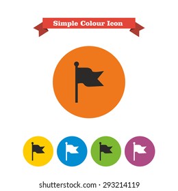Icon of fluttering flag 