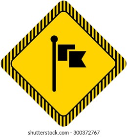 Icon of fluttering flag 
